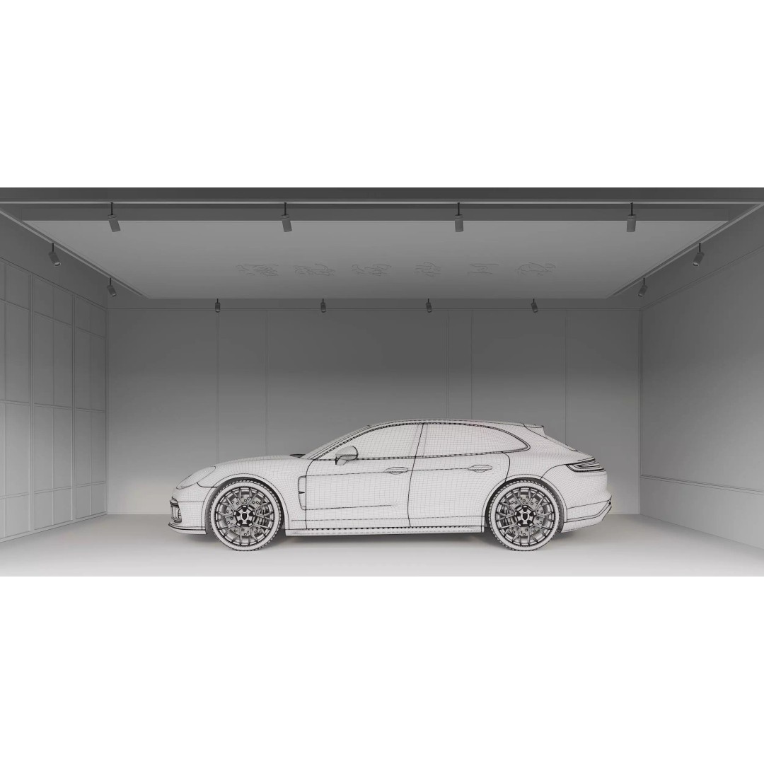 Auto Repair Shop 3D Model – High-End Automotive Service Scene, FBX