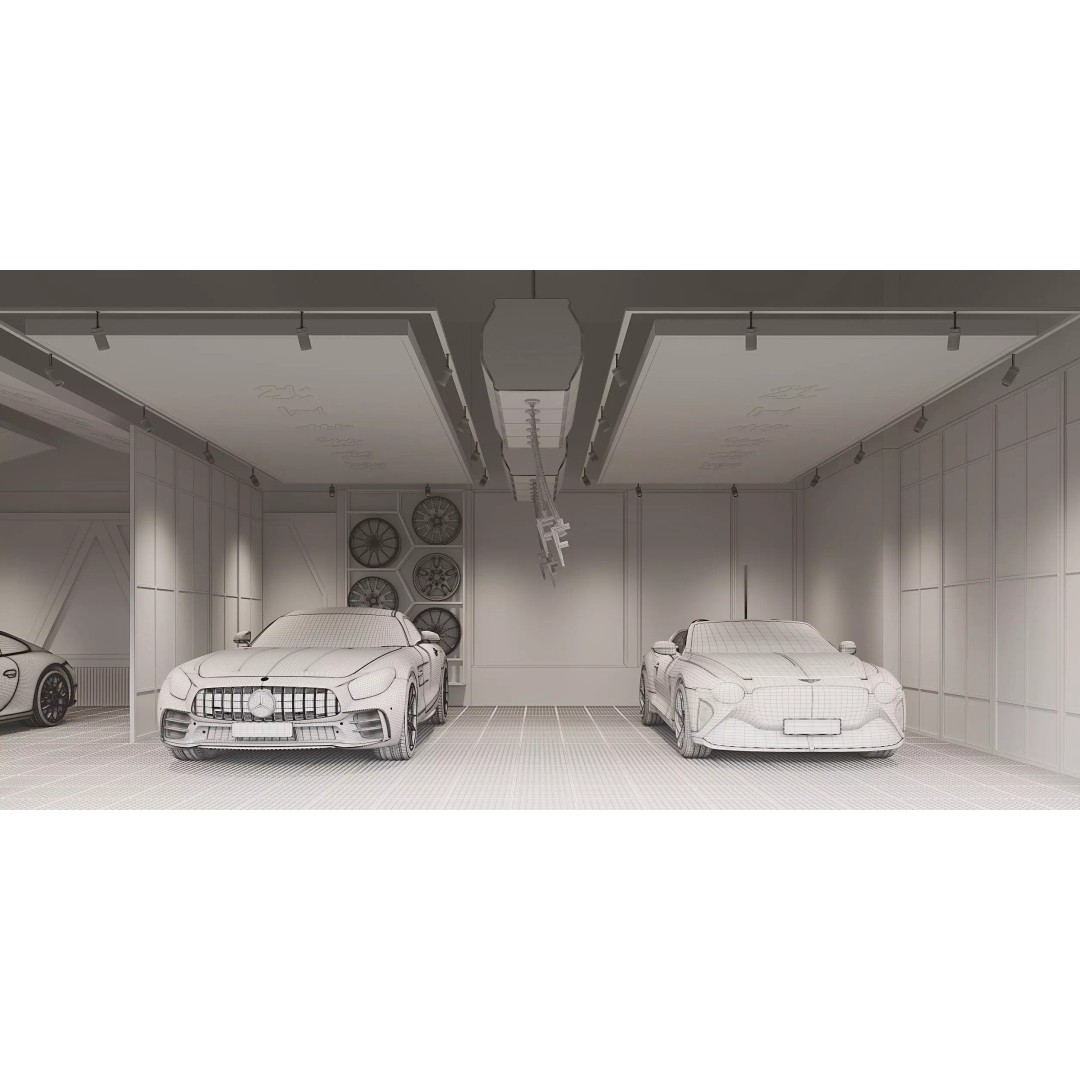 Auto Repair Shop 3D Model – High-End Automotive Service Scene, FBX - View 11