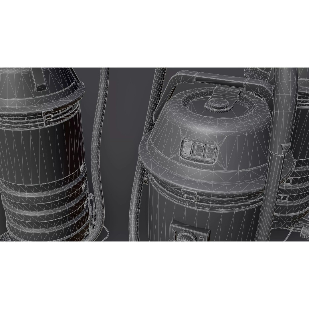 Vacuum Cleaner 3D Model – Low Poly PBR Model with 5 Skins, FBX