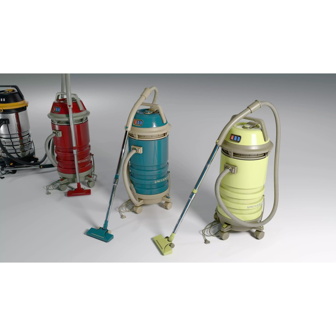 Vacuum Cleaner 3D Model – Low Poly PBR Model with 5 Skins, FBX - View 11