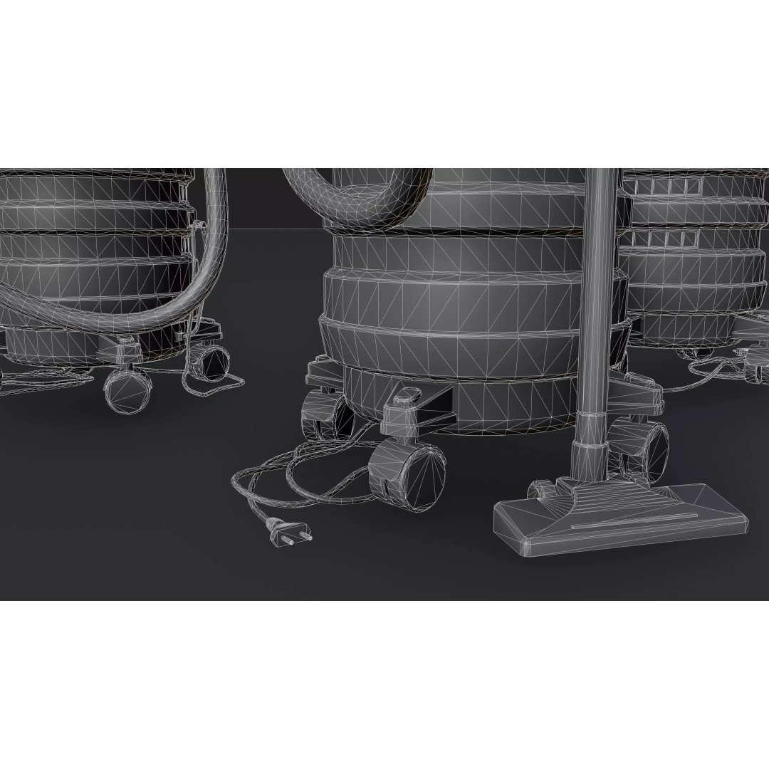 Vacuum Cleaner 3D Model – Low Poly PBR Model with 5 Skins, FBX - View 14