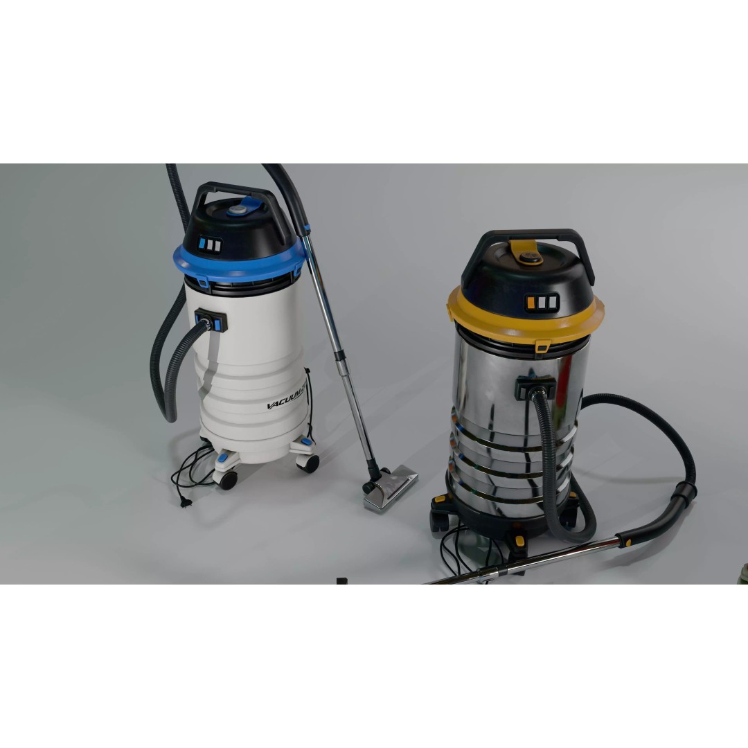 Vacuum Cleaner 3D Model – Low Poly PBR Model with 5 Skins, FBX - View 3