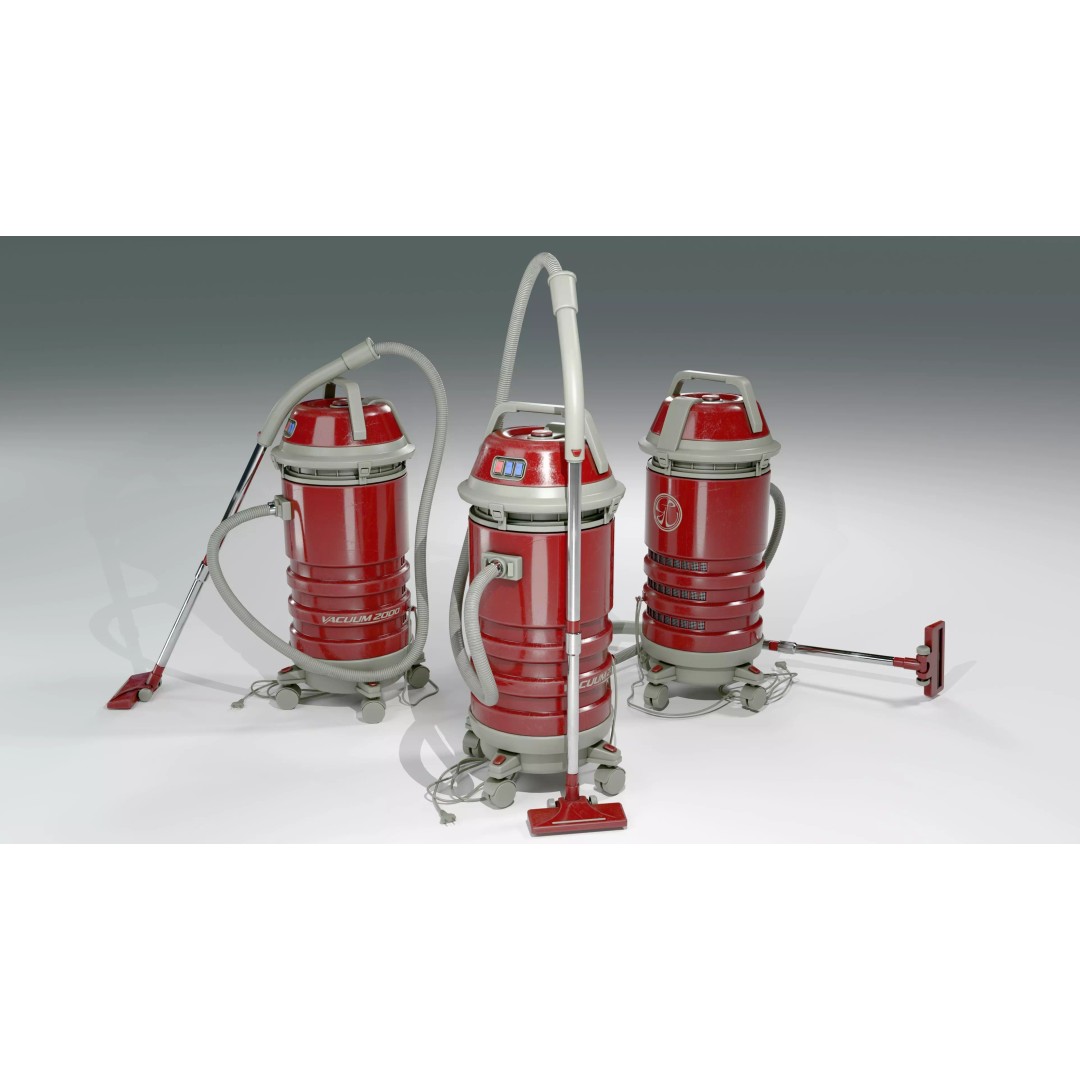 Vacuum Cleaner 3D Model – Low Poly PBR Model with 5 Skins, FBX - View 4