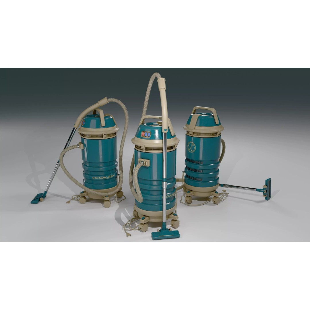 Vacuum Cleaner 3D Model – Low Poly PBR Model with 5 Skins, FBX - View 6