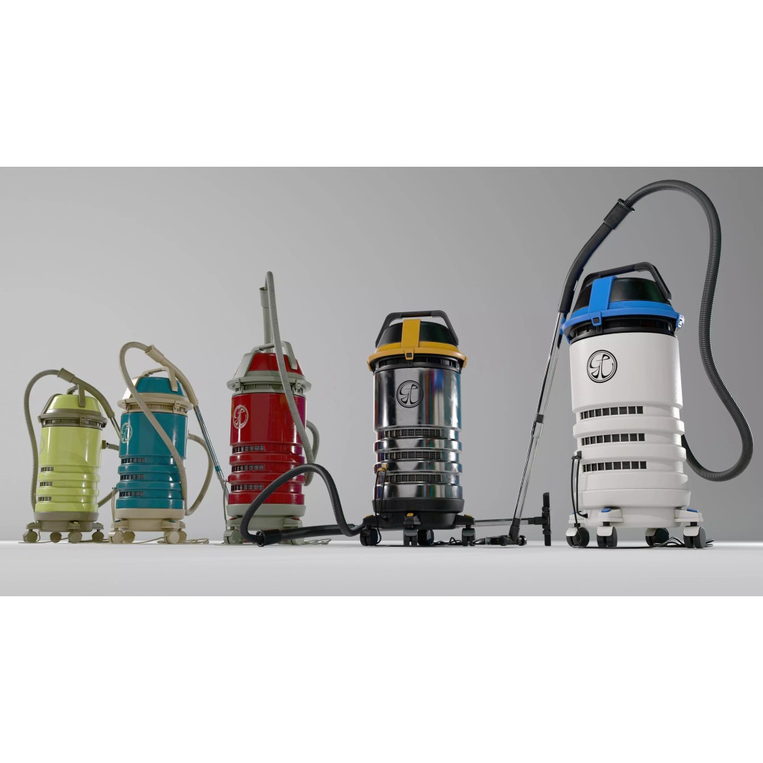 Vacuum Cleaner 3D Model – Low Poly PBR Model with 5 Skins, FBX - View 9