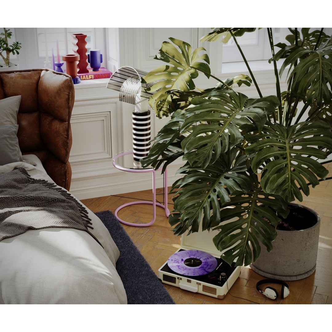 Artist House 3D Model – Interior Scene for Cinema 4D & Corona - View 10