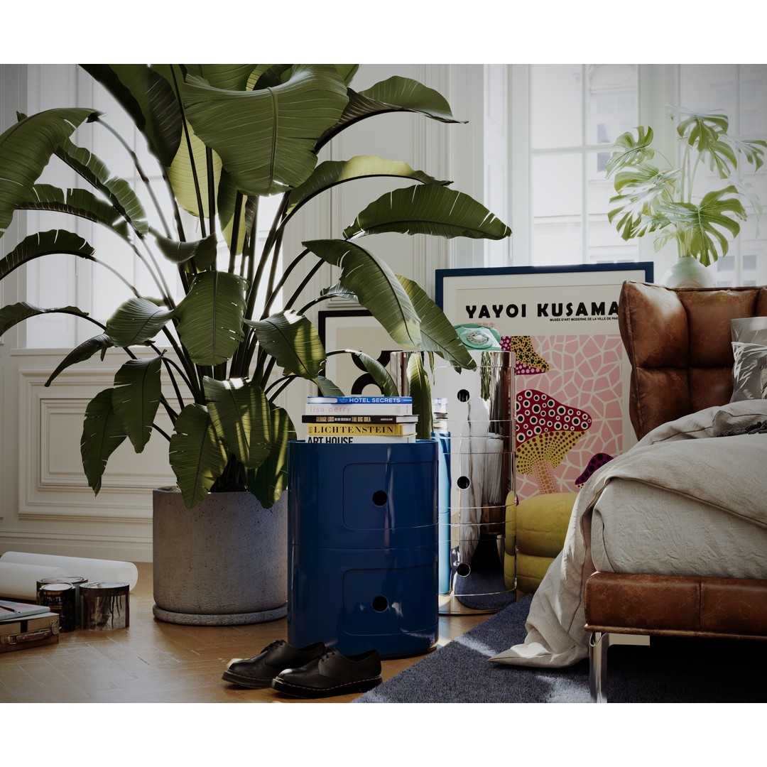 Artist House 3D Model – Interior Scene for Cinema 4D & Corona - View 13