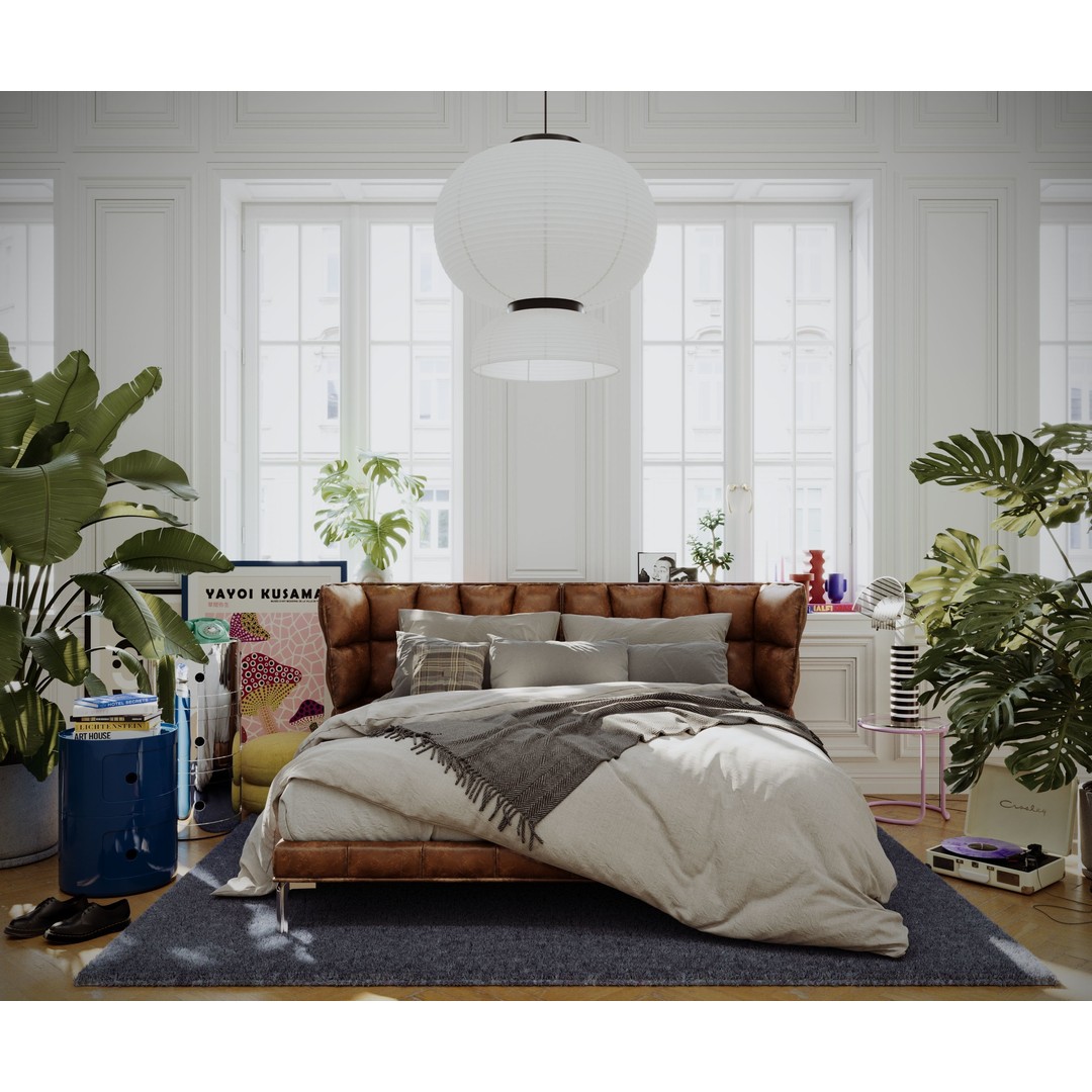 Artist House 3D Model – Interior Scene for Cinema 4D & Corona - View 3