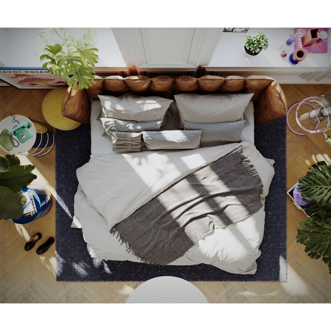 Artist House 3D Model – Interior Scene for Cinema 4D & Corona - View 5