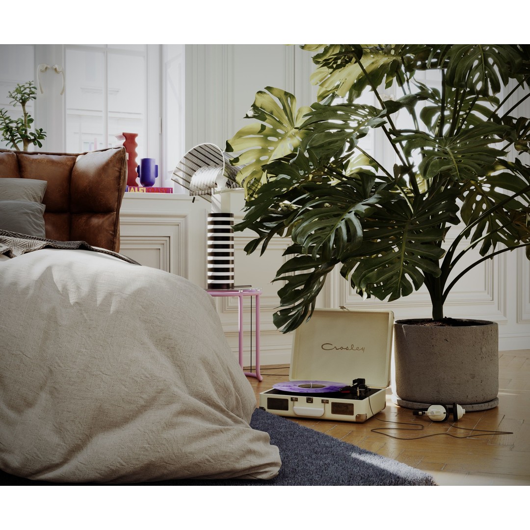 Artist House 3D Model – Interior Scene for Cinema 4D & Corona - View 9