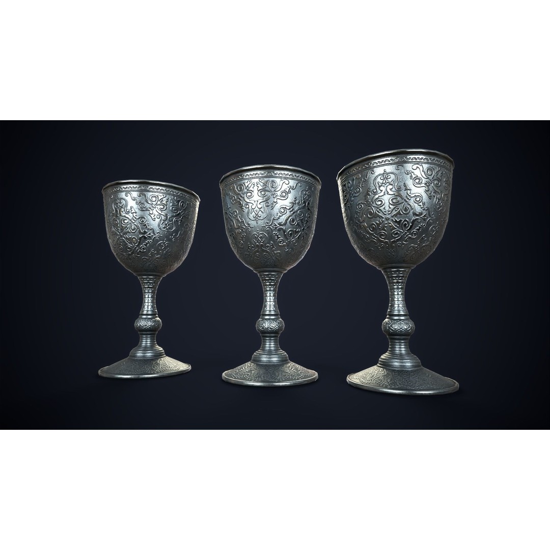 Vintage Metal Utensils 3D Model – Low Poly Game Ready Set for Unity & UE - View 10