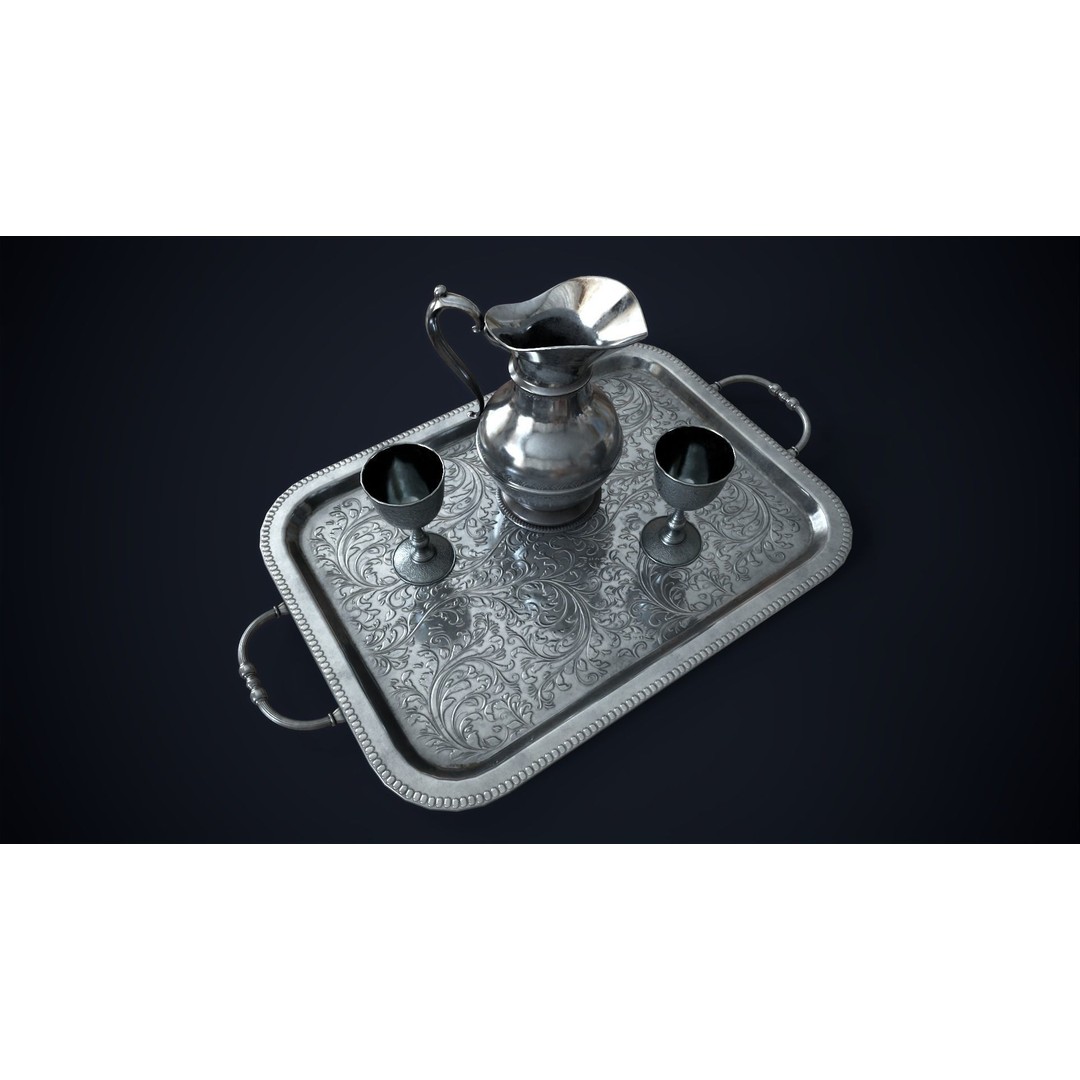 Vintage Metal Utensils 3D Model – Low Poly Game Ready Set for Unity & UE - View 3