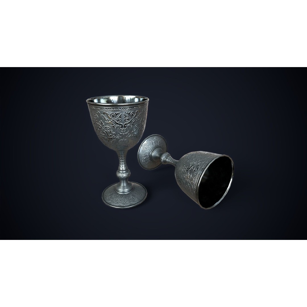 Vintage Metal Utensils 3D Model – Low Poly Game Ready Set for Unity & UE - View 8