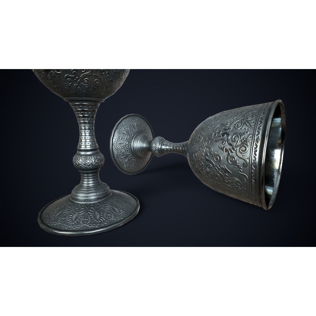 Vintage Metal Utensils 3D Model – Low Poly Game Ready Set for Unity & UE - View 9