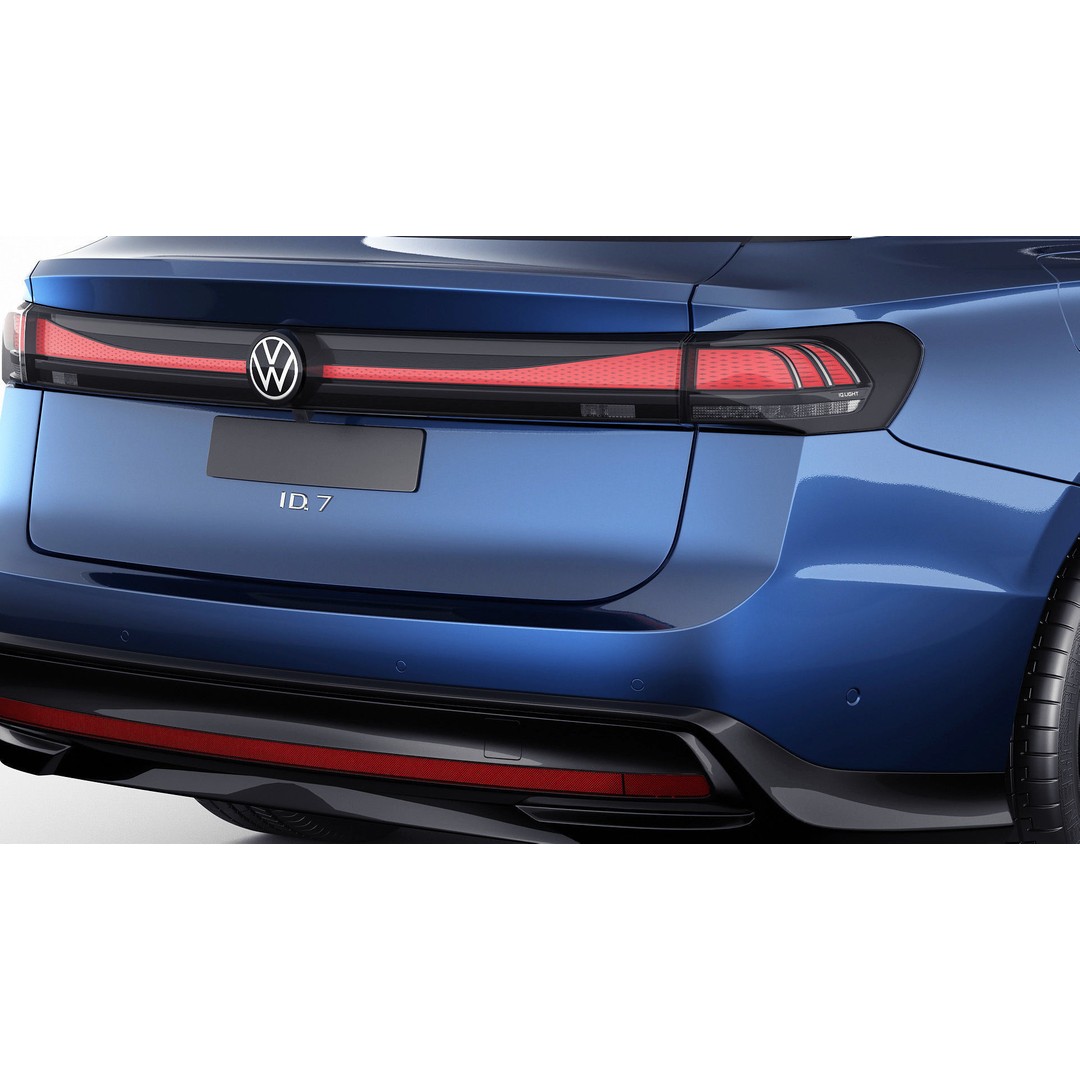 Volkswagen ID7 2024 3D Model – High Poly Car Asset, FBX, OBJ, Blender - View 11
