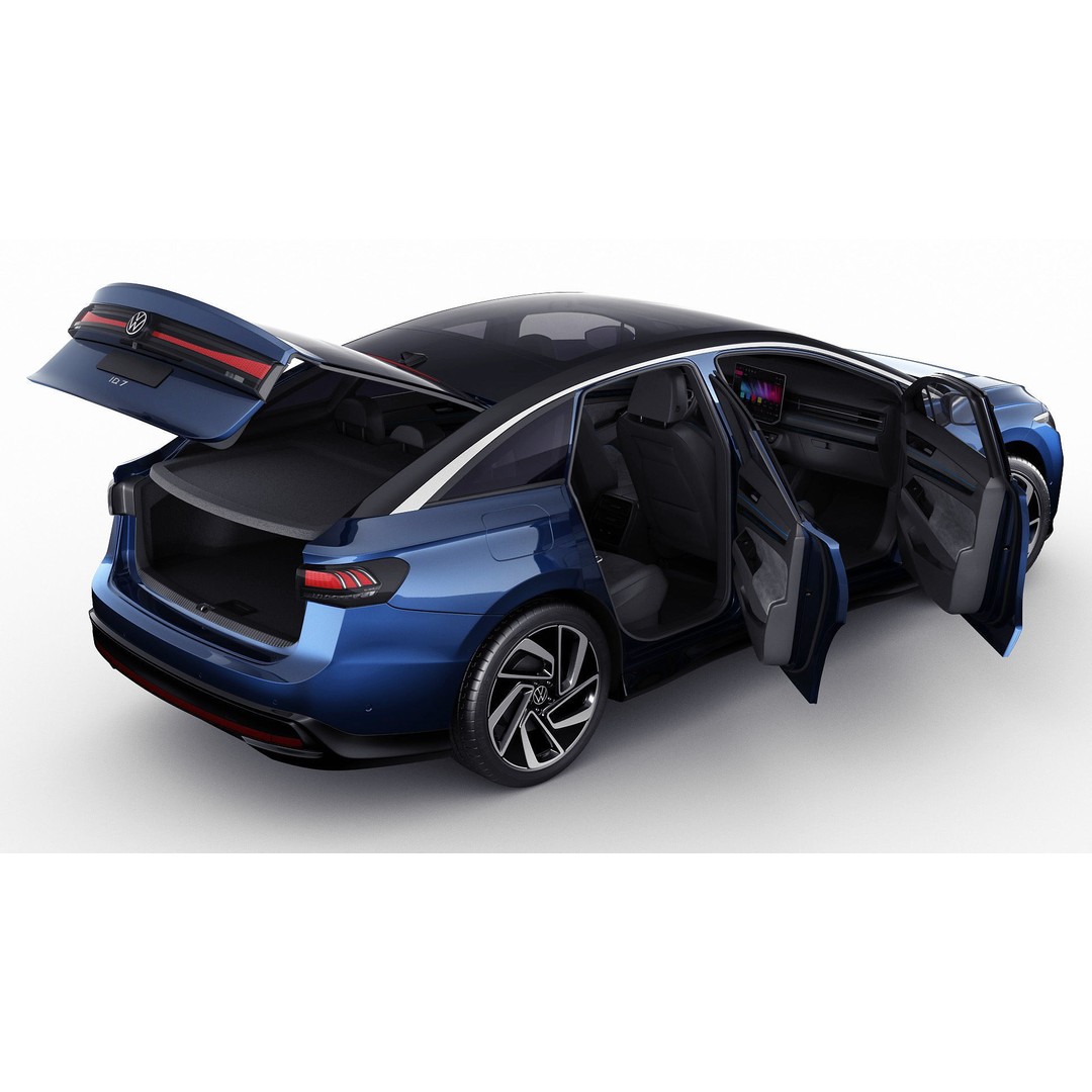 Volkswagen ID7 2024 3D Model – High Poly Car Asset, FBX, OBJ, Blender - View 21