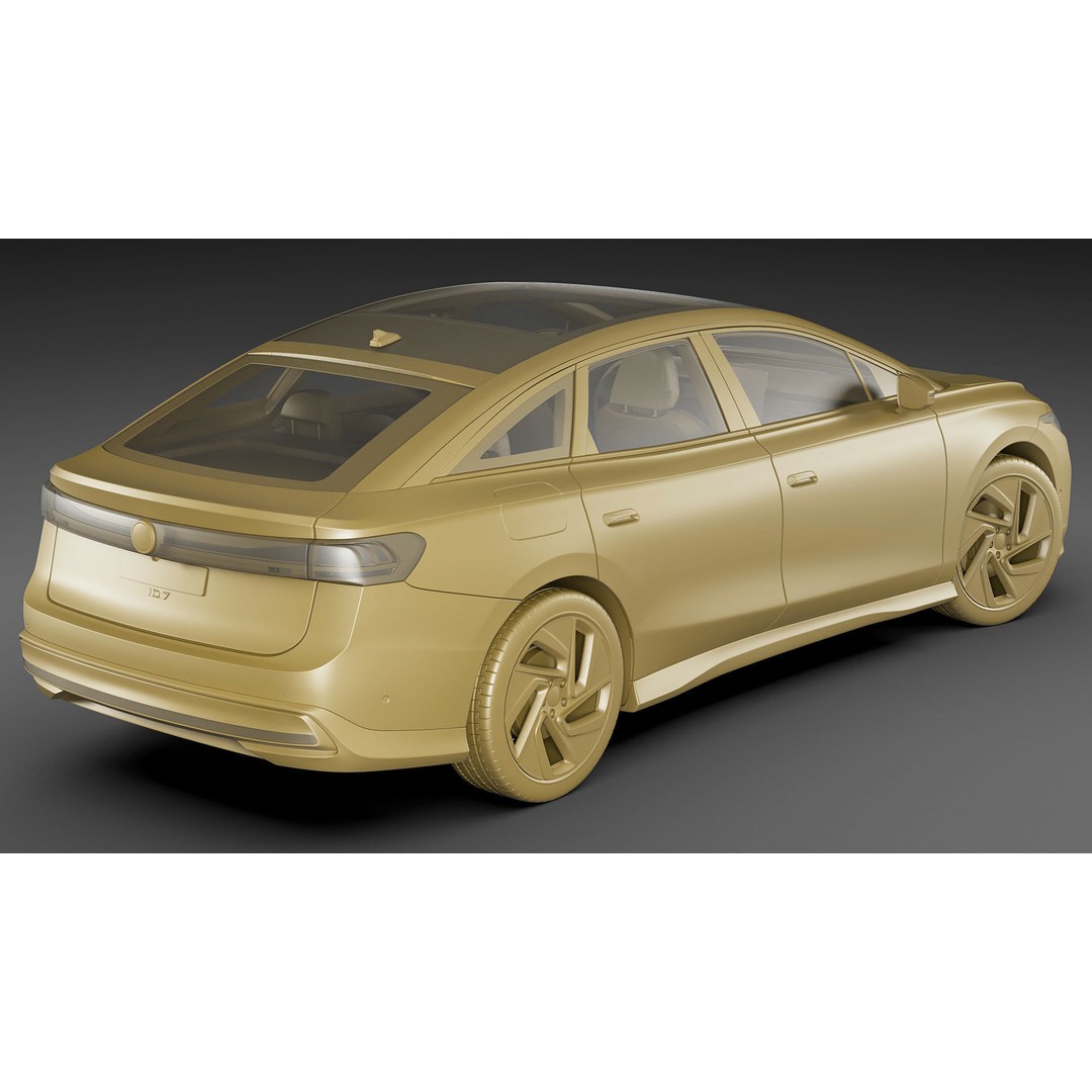 Volkswagen ID7 2024 3D Model – High Poly Car Asset, FBX, OBJ, Blender - View 32