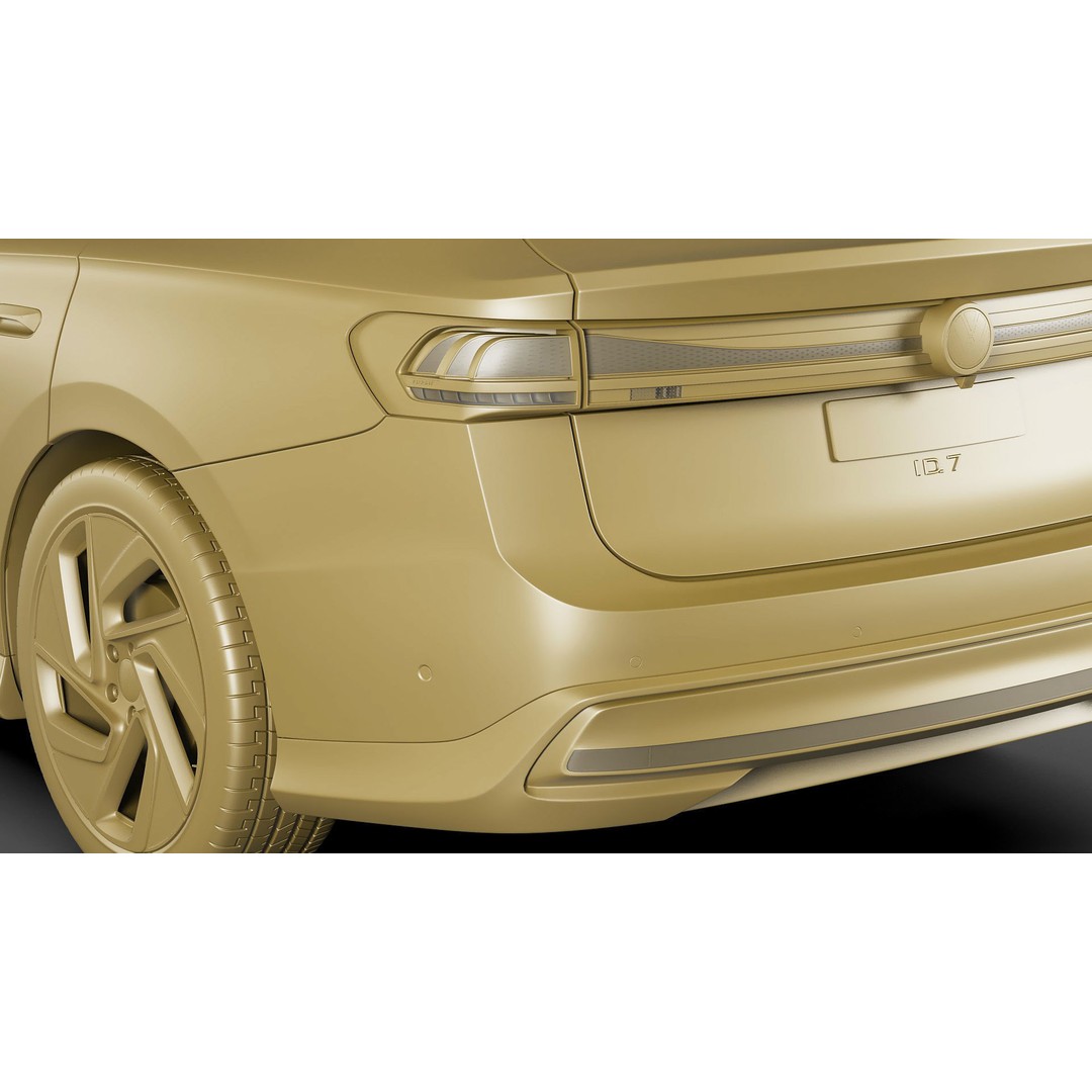 Volkswagen ID7 2024 3D Model – High Poly Car Asset, FBX, OBJ, Blender - View 34