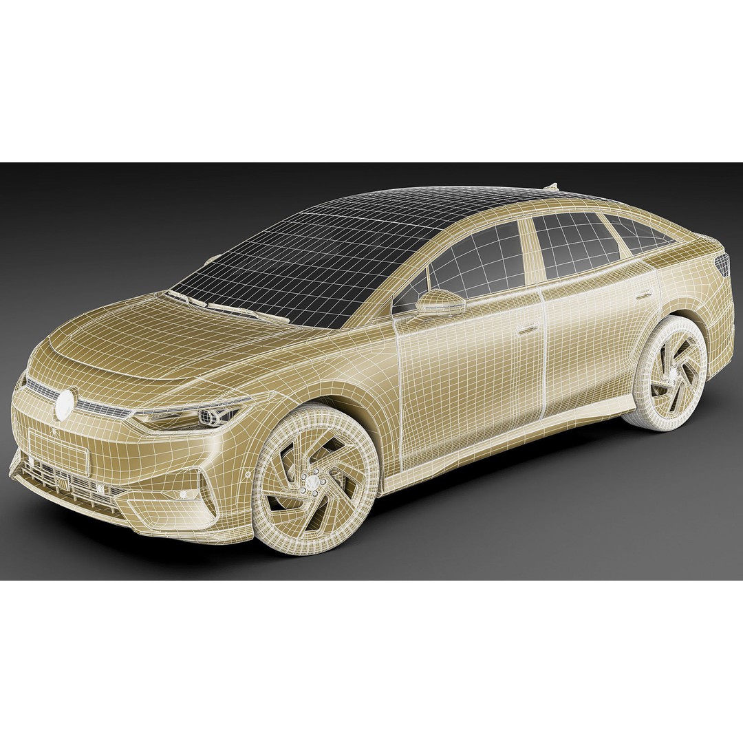 Volkswagen ID7 2024 3D Model – High Poly Car Asset, FBX, OBJ, Blender - View 38