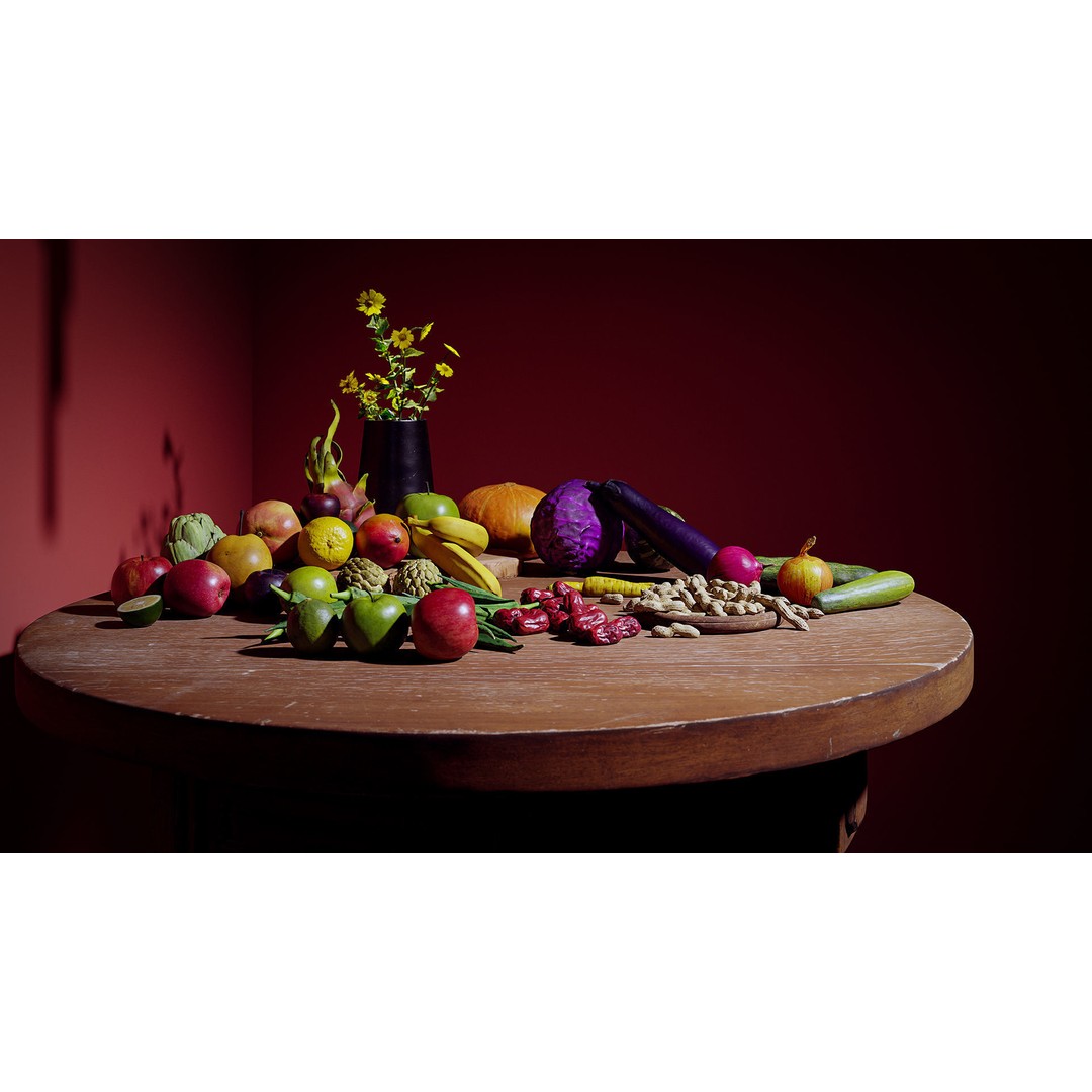 Fruit Food Collection 3D Model – High Poly Interior Assets, FBX - View 3