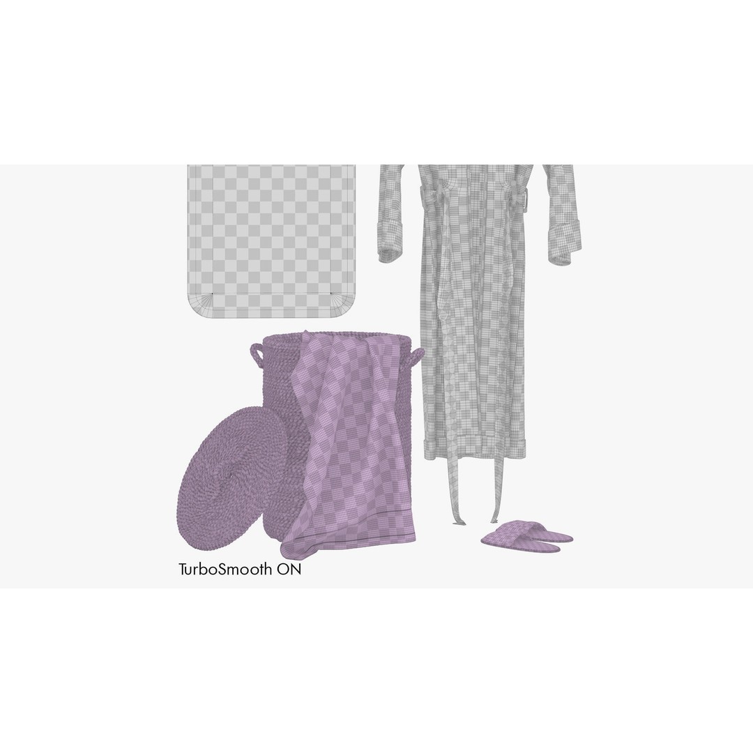 Decorative Bathroom Set 3D Model – Eco-Friendly Design, FBX, OBJ - View 9