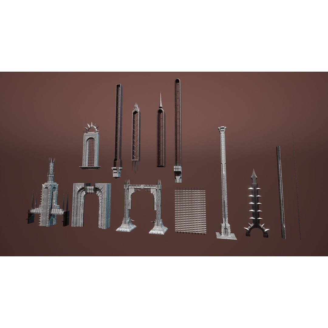 Chambers Of Pain 3D Model – Low Poly Architectural Dungeon Asset, FBX - View 12