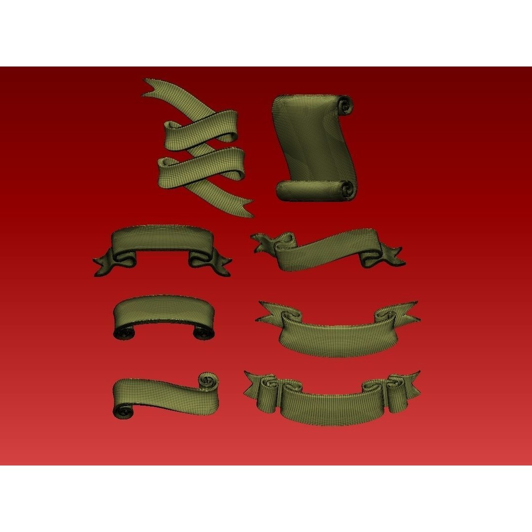 Ribbons 3D Model – Realistic Decorative Bow for Gifts, STL/OBJ