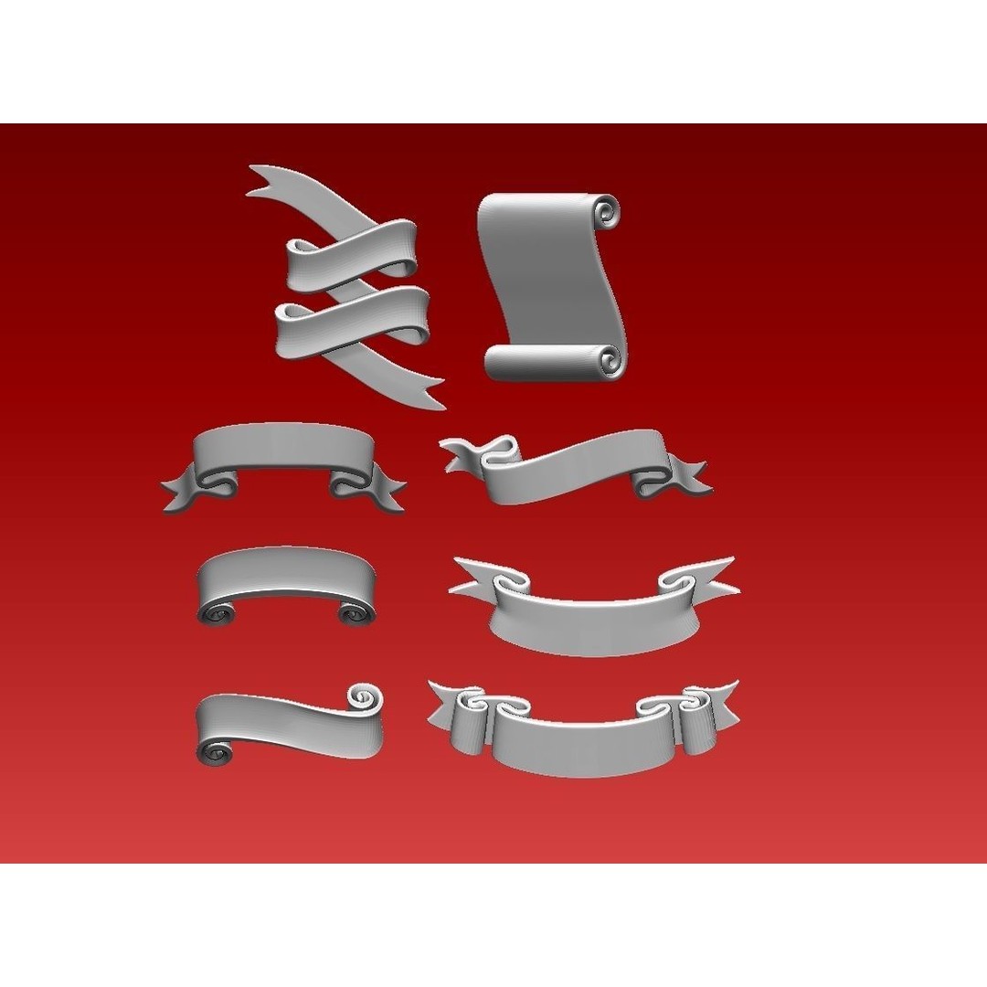 Ribbons 3D Model – Realistic Decorative Bow for Gifts, STL/OBJ - View 10