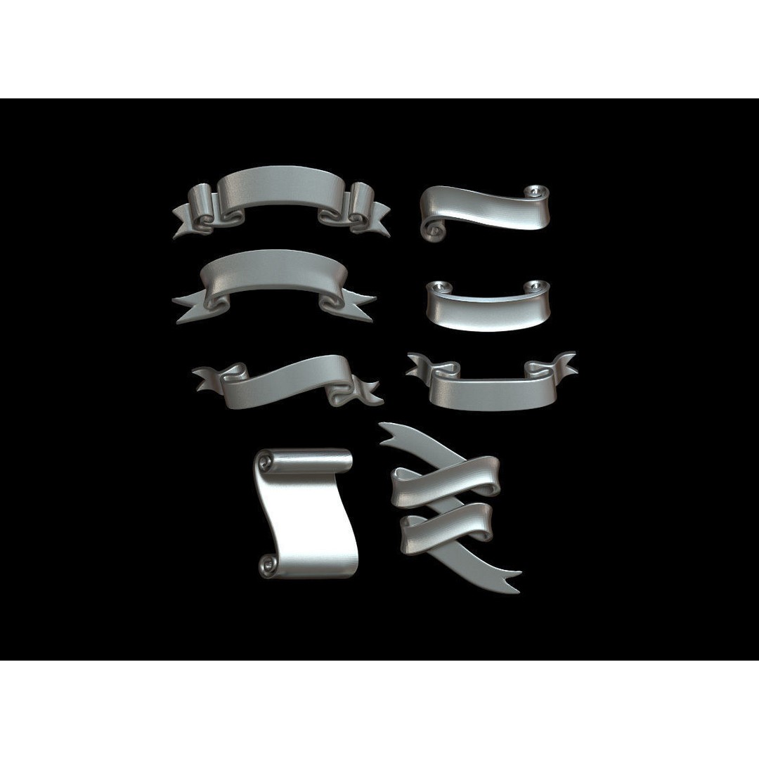 Ribbons 3D Model – Realistic Decorative Bow for Gifts, STL/OBJ - View 12