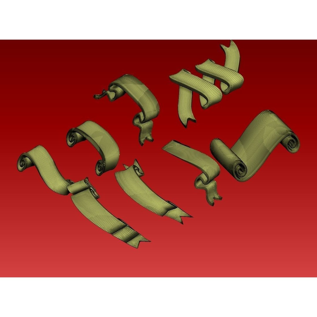 Ribbons 3D Model – Realistic Decorative Bow for Gifts, STL/OBJ - View 14