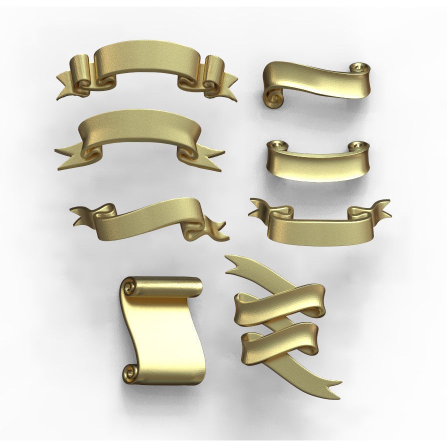 Ribbons 3D Model – Realistic Decorative Bow for Gifts, STL/OBJ - View 15