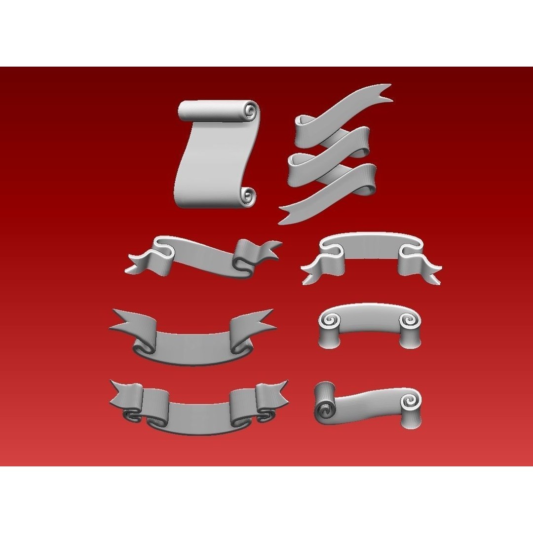 Ribbons 3D Model – Realistic Decorative Bow for Gifts, STL/OBJ - View 17