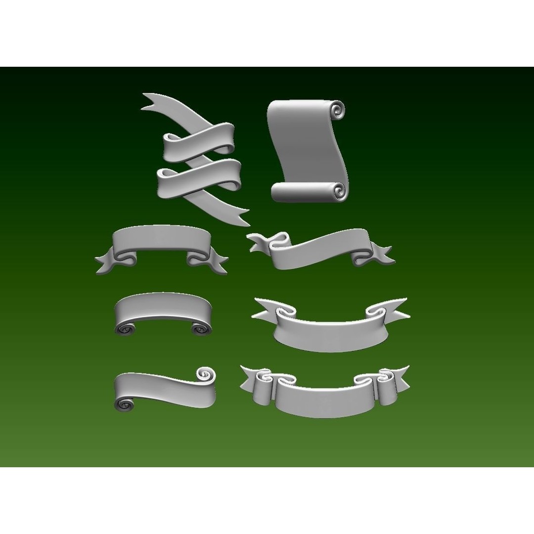 Ribbons 3D Model – Realistic Decorative Bow for Gifts, STL/OBJ - View 3