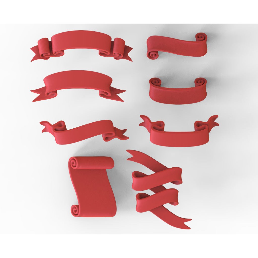 Ribbons 3D Model – Realistic Decorative Bow for Gifts, STL/OBJ - View 4