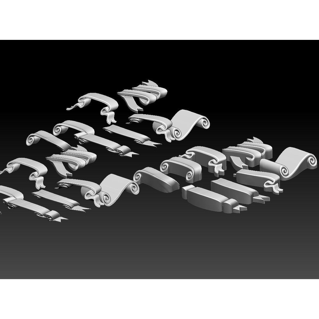 Ribbons 3D Model – Realistic Decorative Bow for Gifts, STL/OBJ - View 5