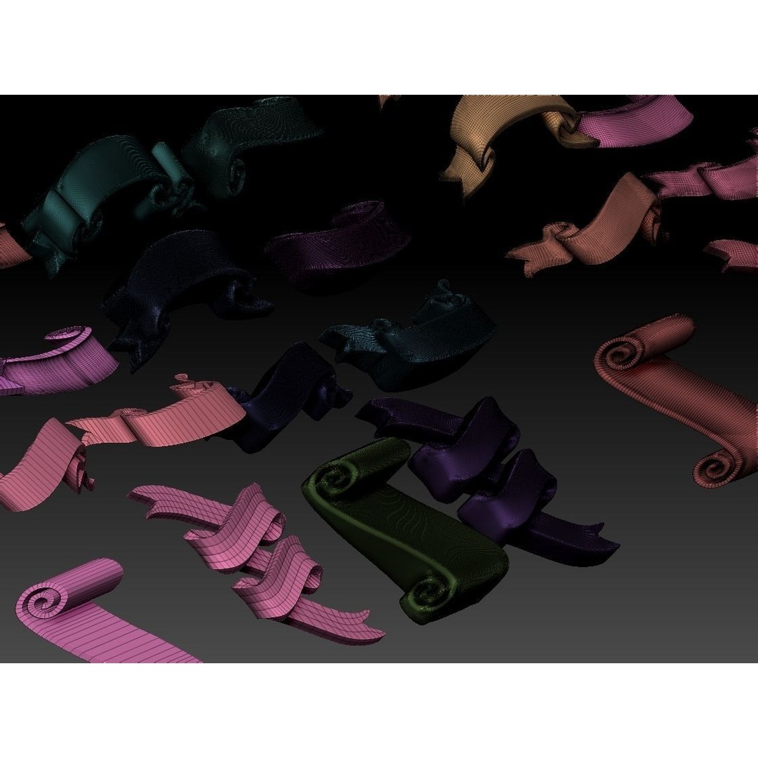 Ribbons 3D Model – Realistic Decorative Bow for Gifts, STL/OBJ - View 8