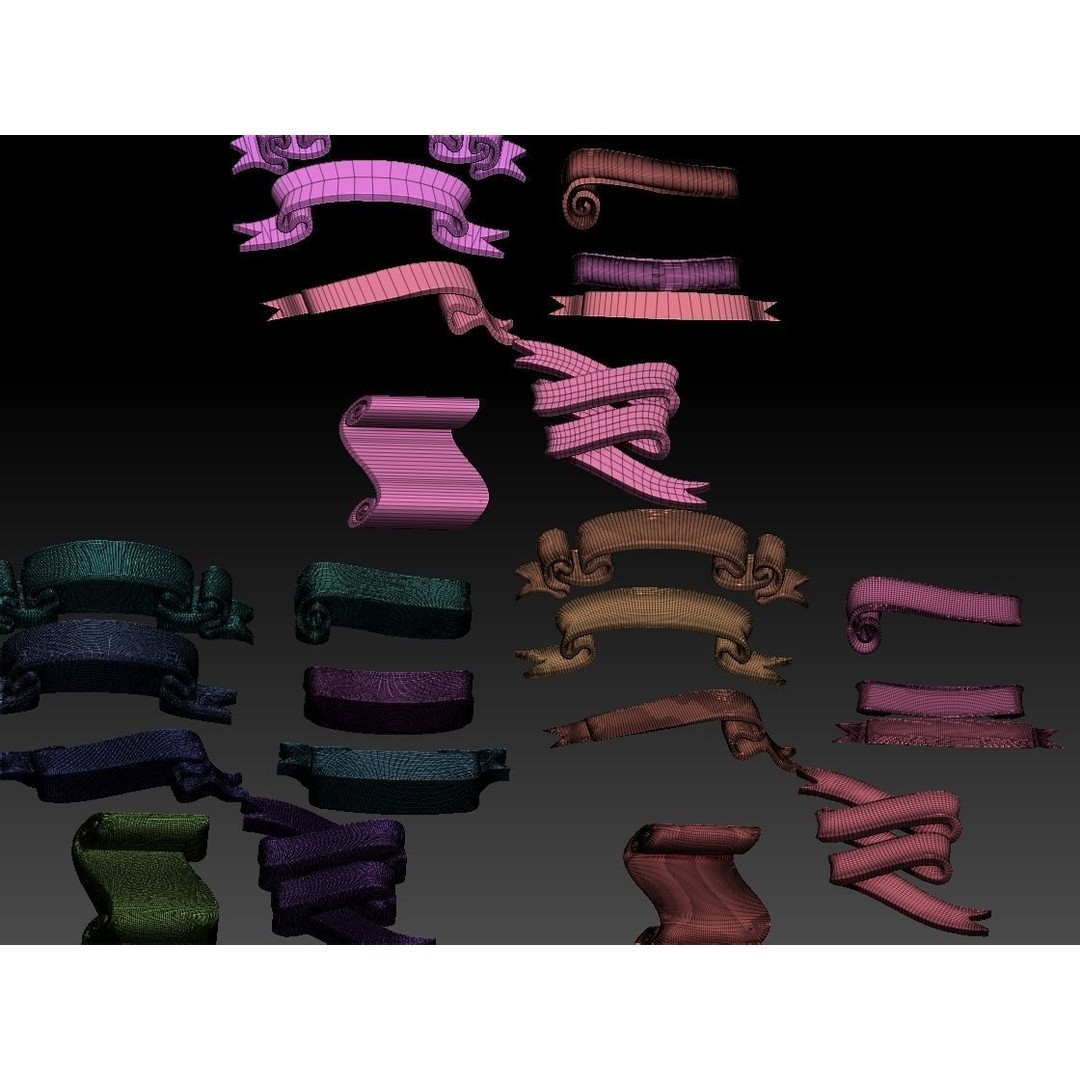 Ribbons 3D Model – Realistic Decorative Bow for Gifts, STL/OBJ - View 9