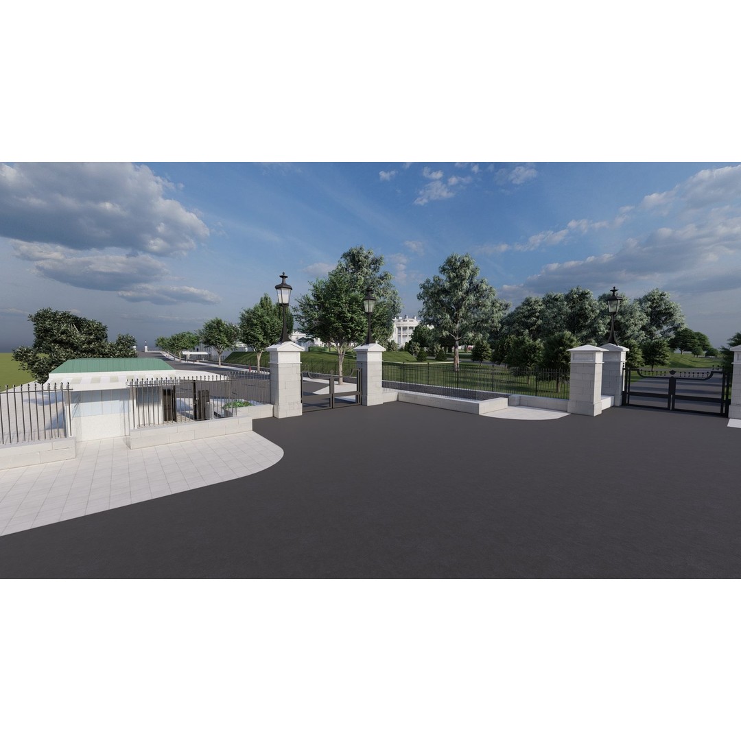 The White House 3D Model – Detailed Architectural Asset, Lumion Ready - View 13