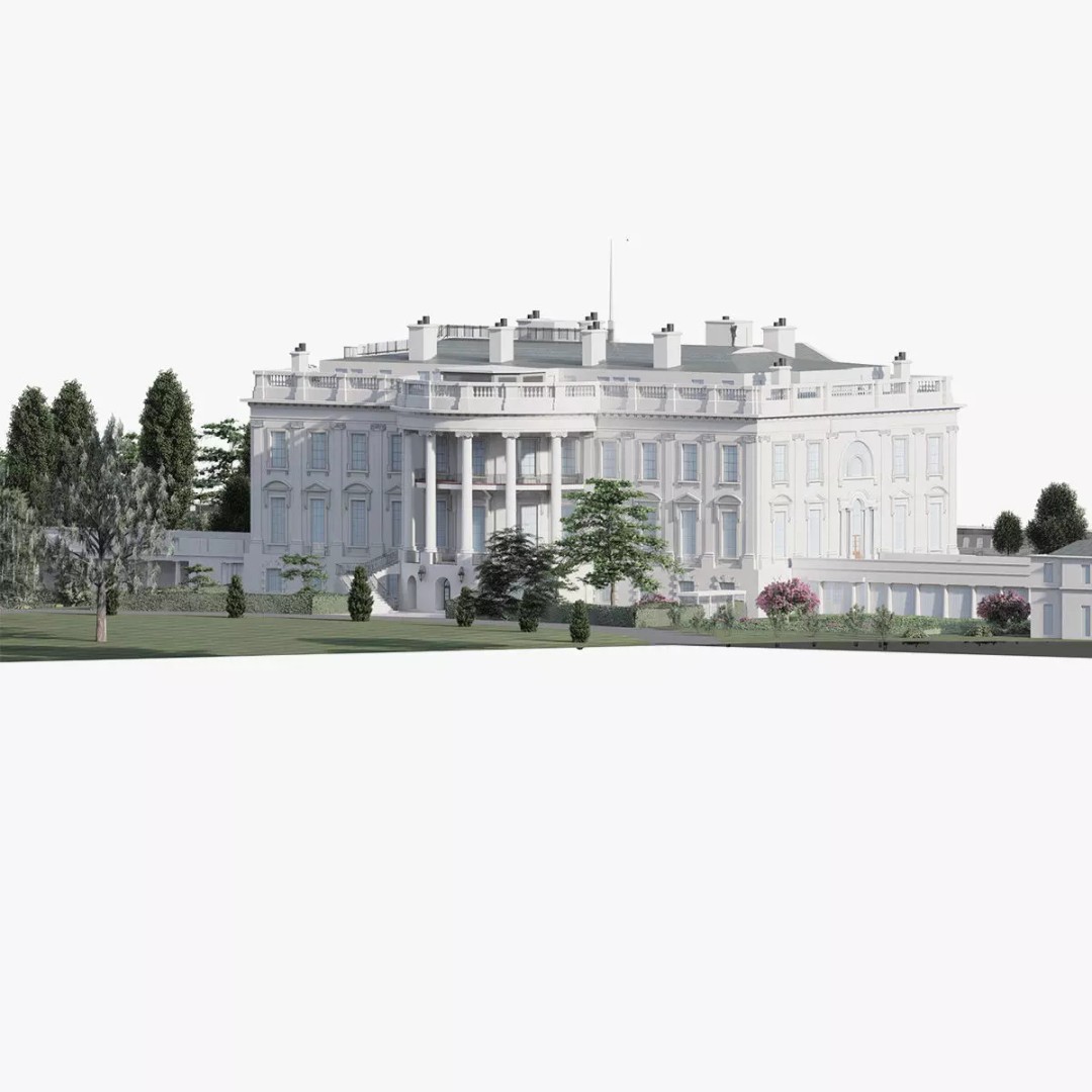 The White House 3D Model – Detailed Architectural Asset, Lumion Ready - View 2