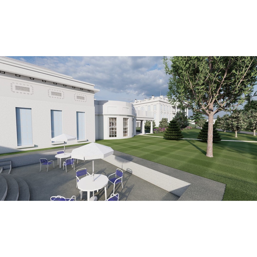 The White House 3D Model – Detailed Architectural Asset, Lumion Ready - View 22