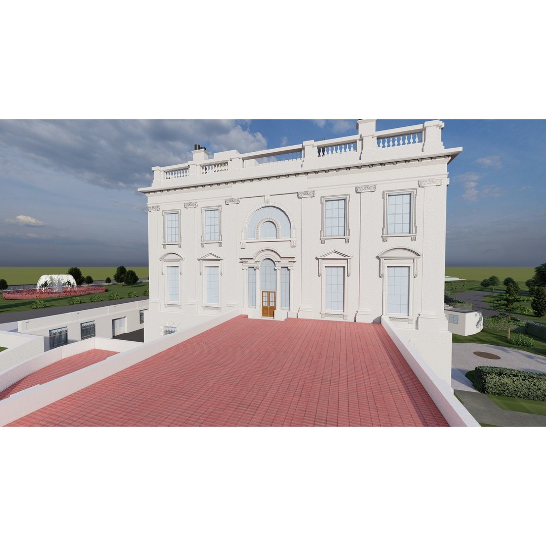 The White House 3D Model – Detailed Architectural Asset, Lumion Ready - View 24