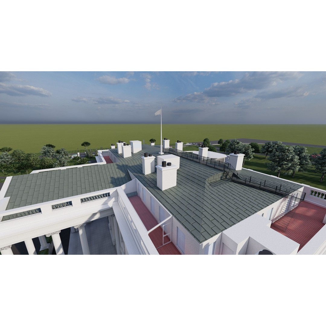 The White House 3D Model – Detailed Architectural Asset, Lumion Ready - View 26