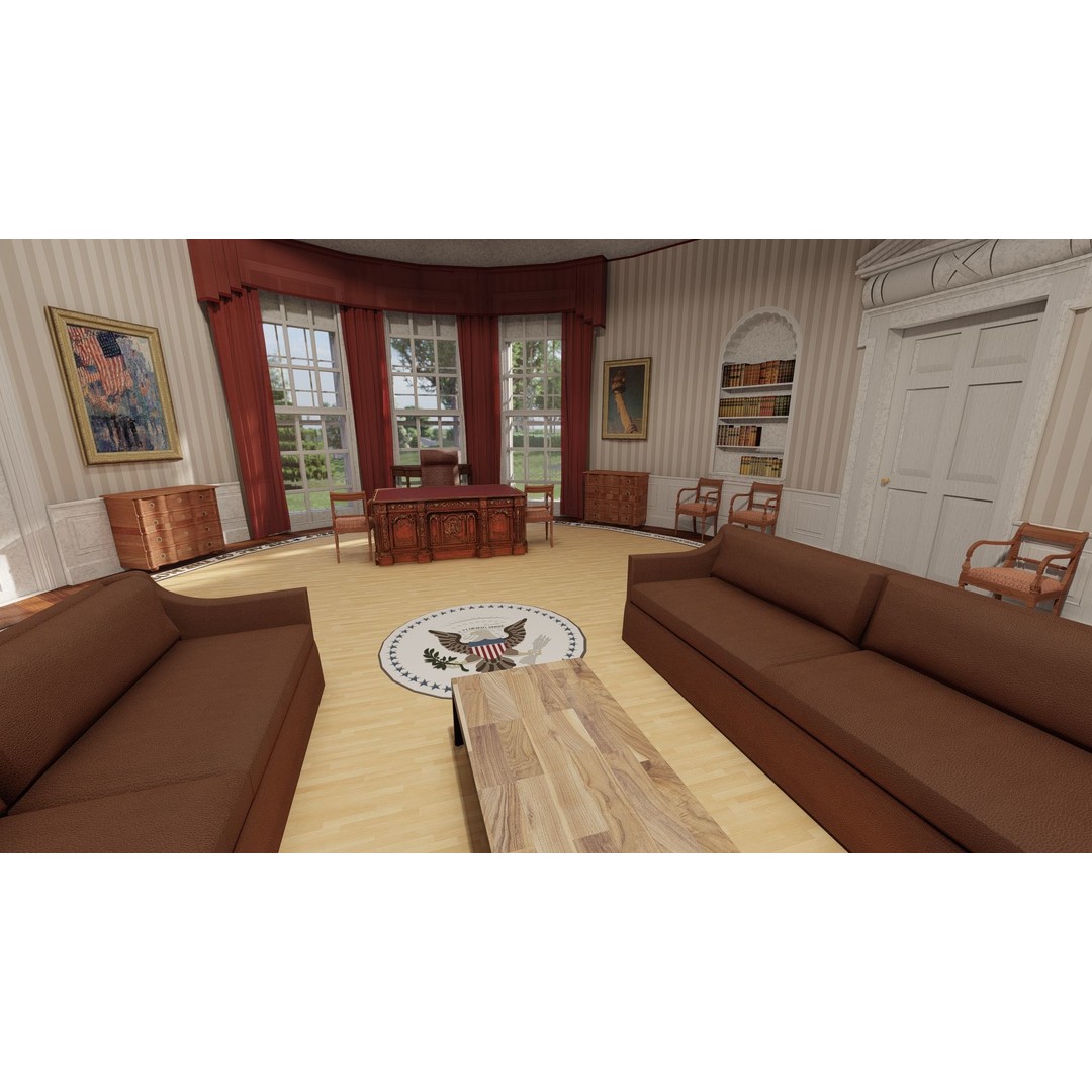 The White House 3D Model – Detailed Architectural Asset, Lumion Ready - View 27
