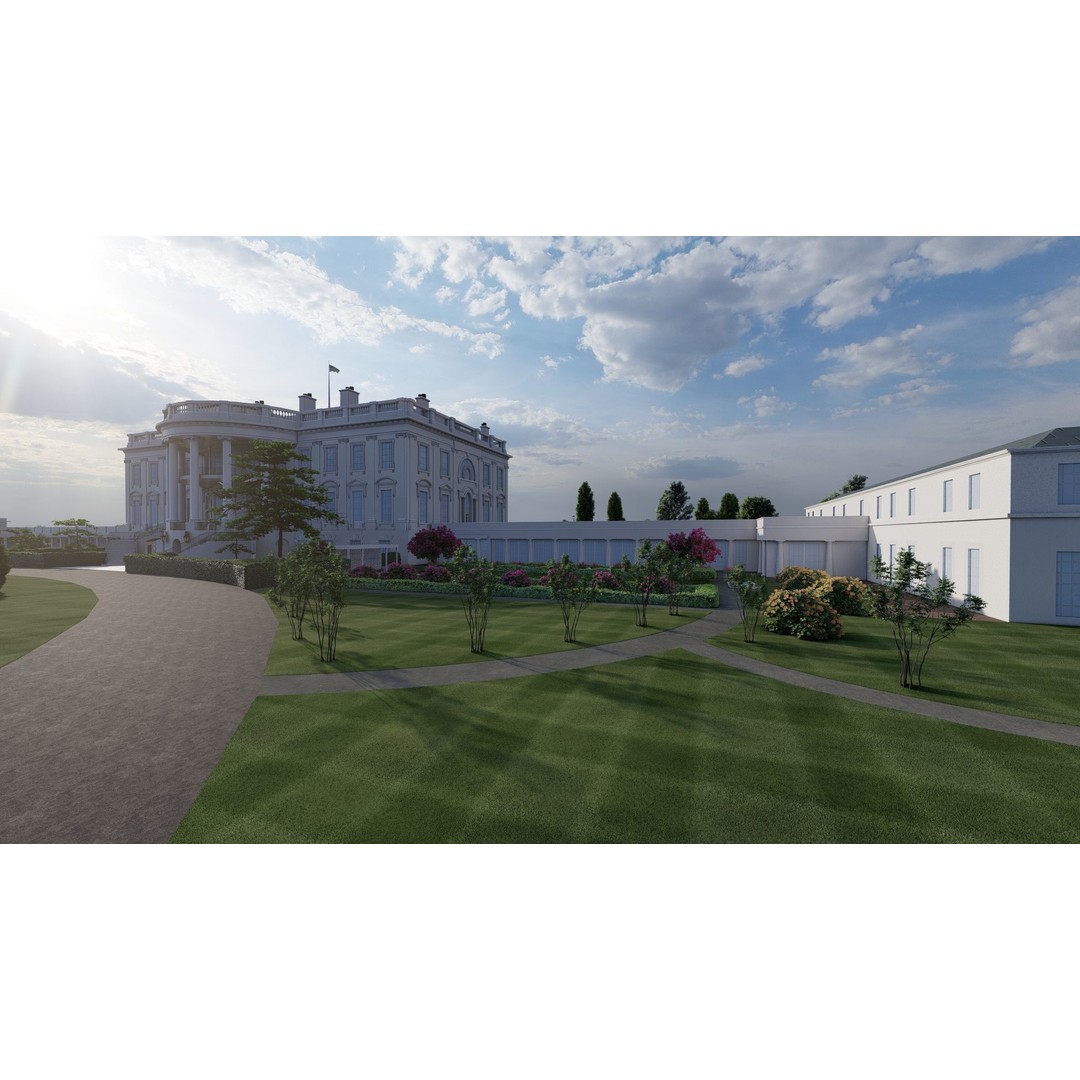 The White House 3D Model – Detailed Architectural Asset, Lumion Ready - View 4