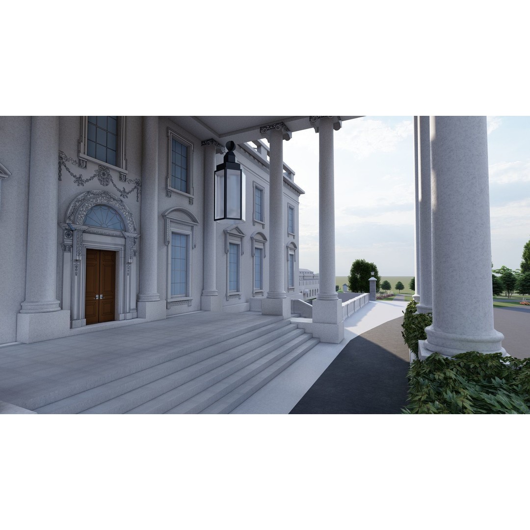 The White House 3D Model – Detailed Architectural Asset, Lumion Ready - View 46