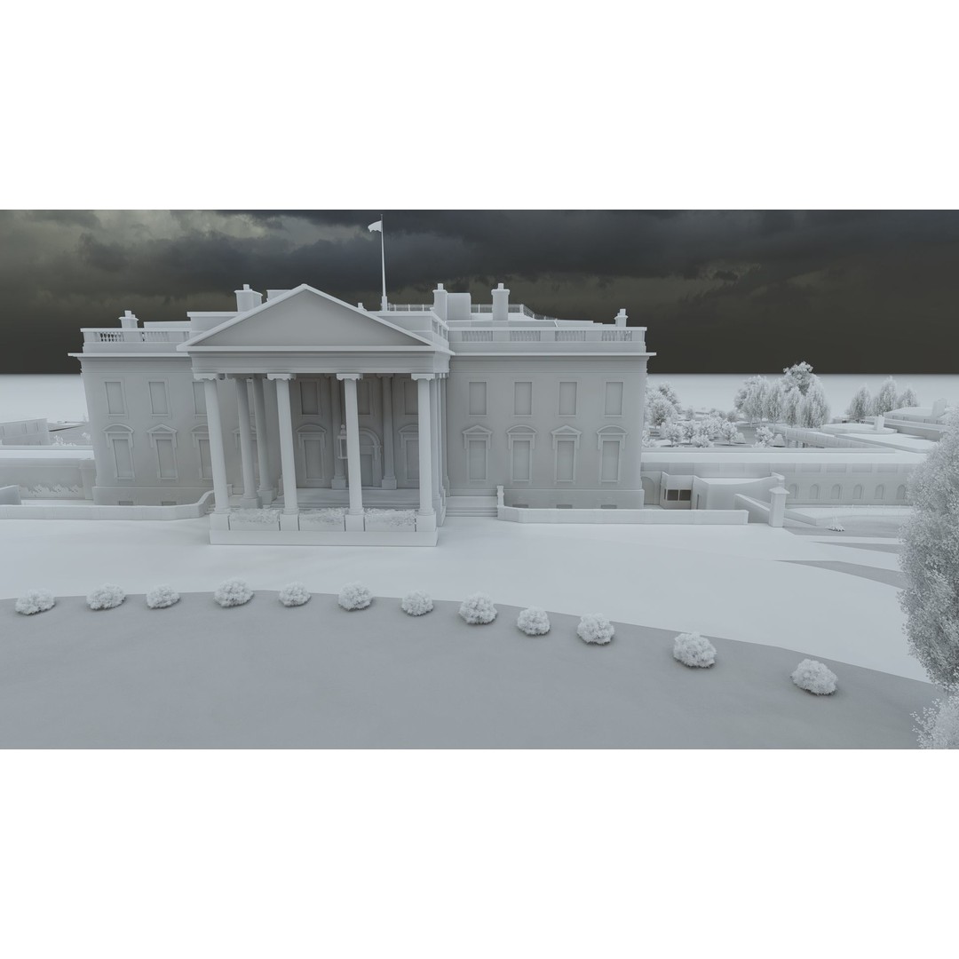 The White House 3D Model – Detailed Architectural Asset, Lumion Ready - View 47