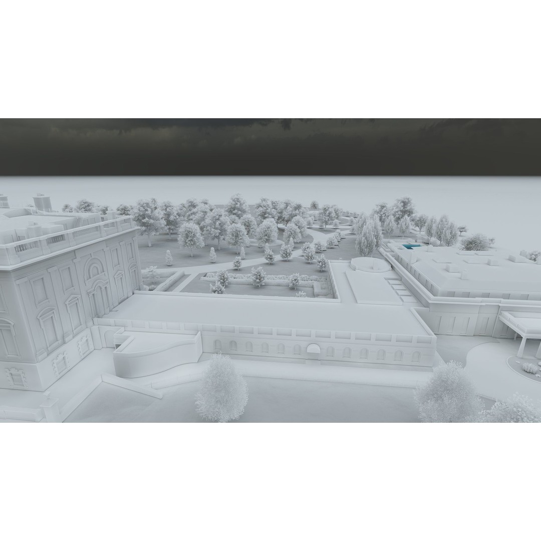 The White House 3D Model – Detailed Architectural Asset, Lumion Ready - View 48