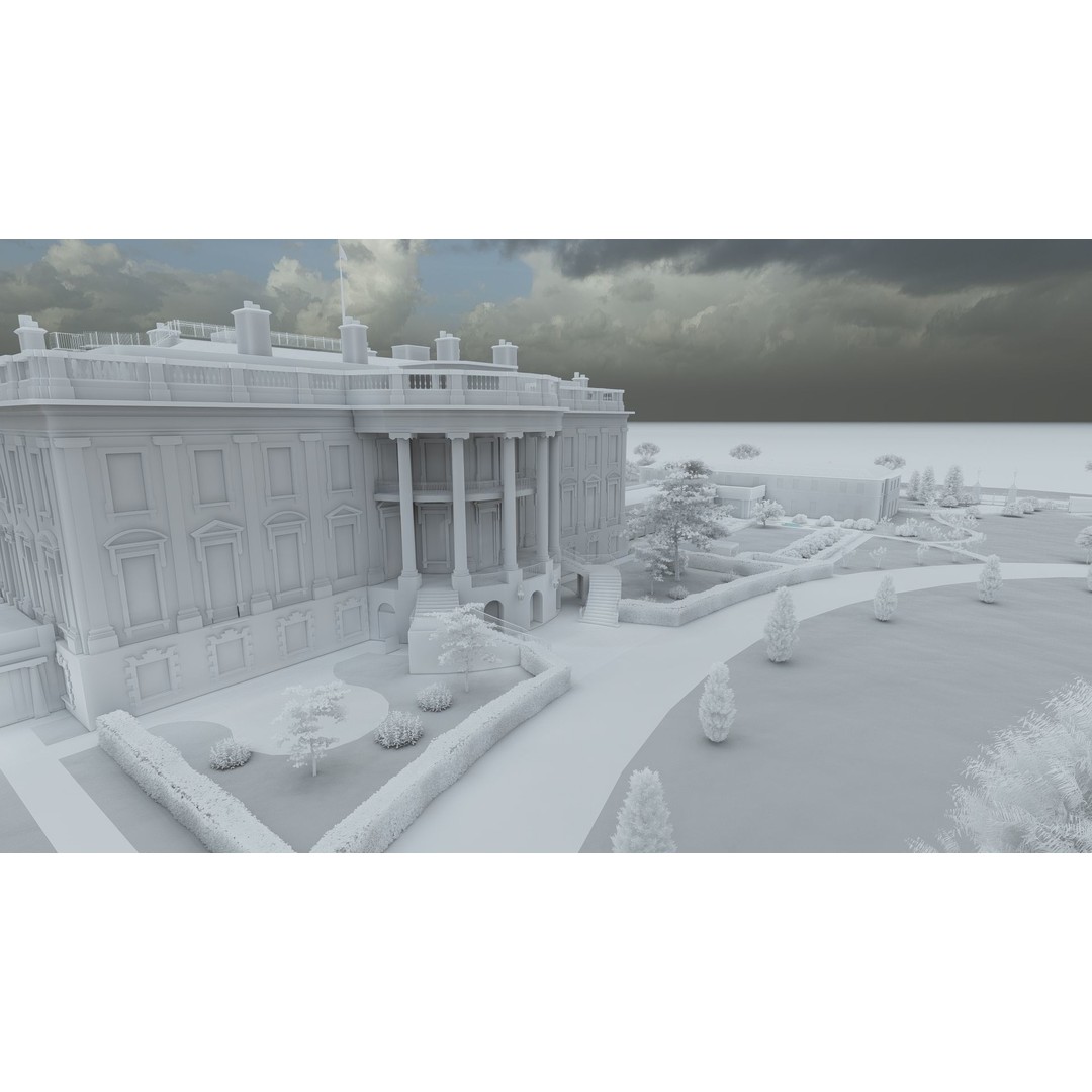 The White House 3D Model – Detailed Architectural Asset, Lumion Ready - View 49