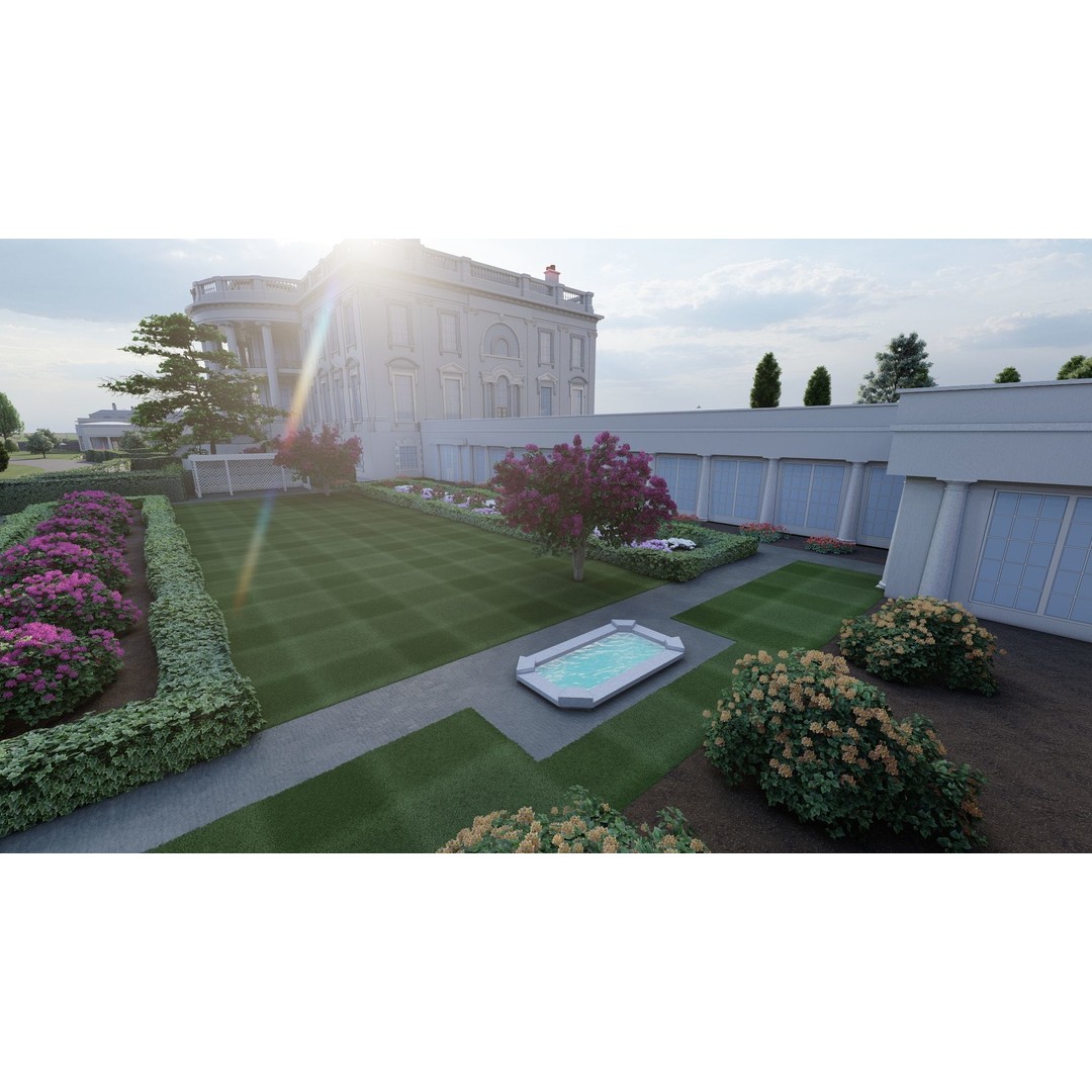 The White House 3D Model – Detailed Architectural Asset, Lumion Ready - View 5