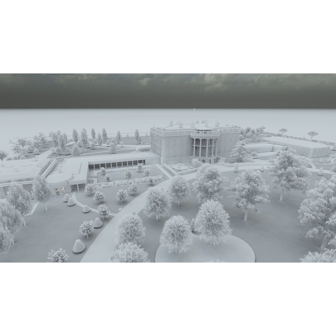 The White House 3D Model – Detailed Architectural Asset, Lumion Ready - View 50